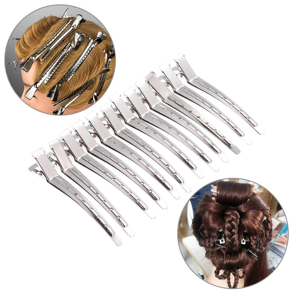 Set 12 Kẹp Tóc Lượn Sóng Bằng Thép Không Gỉ Tạo Kiểu Tóc Thời Trang