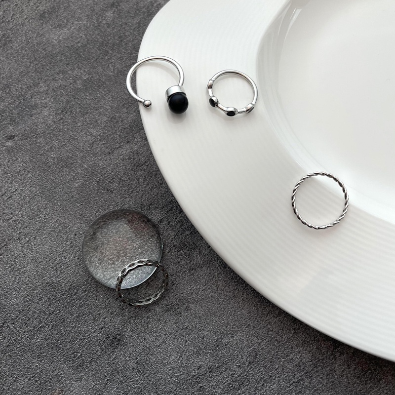 Bộ Bốn Nhẫn Trang Trí Phong Cách Hip Hop Cổ Điển 19565