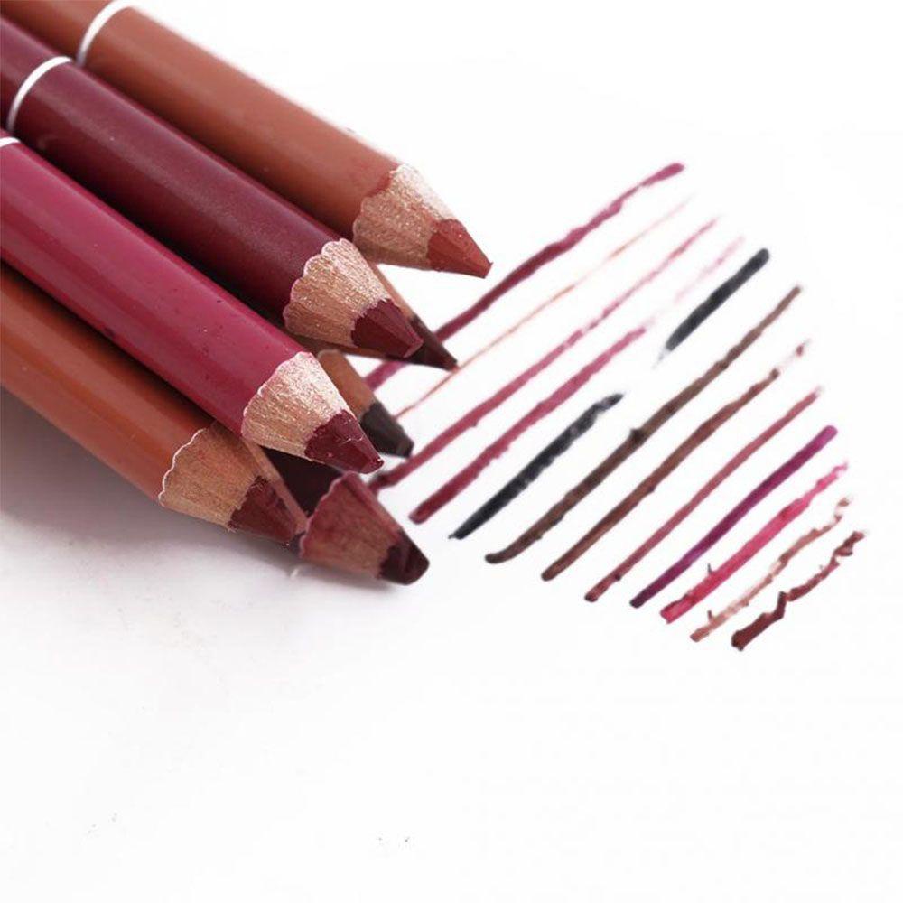 OCEANMAP Set 12 Chì Kẻ Viền Môi 15CM Nhiều Màu Sắc Thời Trang