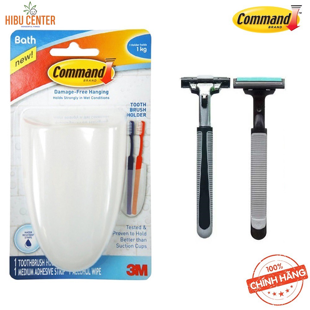 Móc Treo Bàn Trải Đánh Răng, Dao Cạo 1 Kg Command 3M BATH 16 – Vỉ 1 Cái – Hàng Chính Hãng – HIBUCENTER