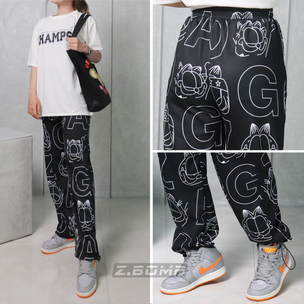 Quần Jogger Mèo Béo Unisex Nam Nữ Ống Rộng Ống Bó Rút Gấu 2 Form Thể Thao ZBOMB | BigBuy360 - bigbuy360.vn