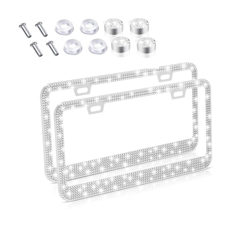 Khung Gắn Biển Số Xe Hơi Đính Đá Trang Trí Sang Trọng