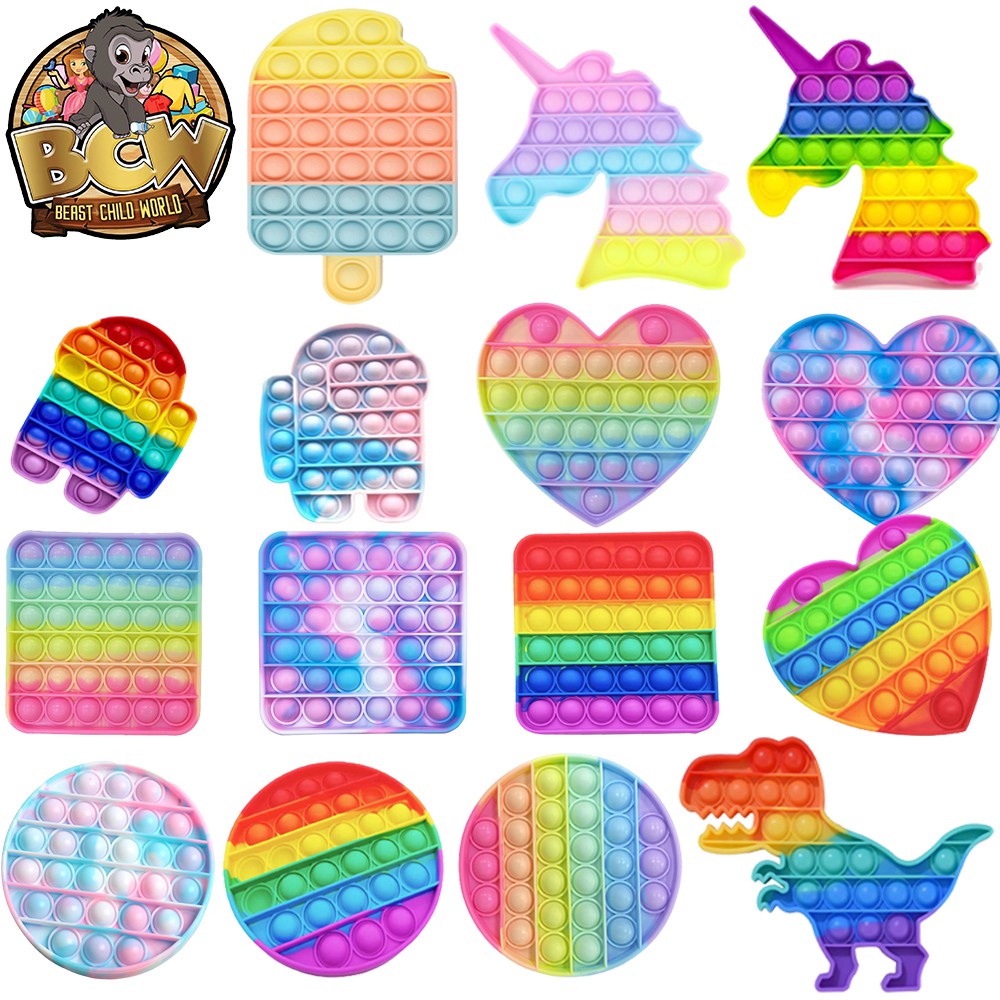 Pop it Giá Rẻ, Đồ Chơi Bóp Tay Xả Stress, Bóp Bong Bóng Nhiều Màu Sắc Giảm Căng Thẳng.