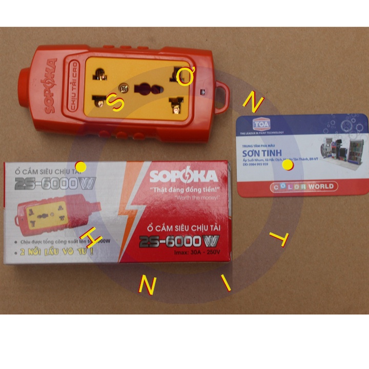 Ổ cắm điện chịu tải 6000W SOPOKA (Không dây)
