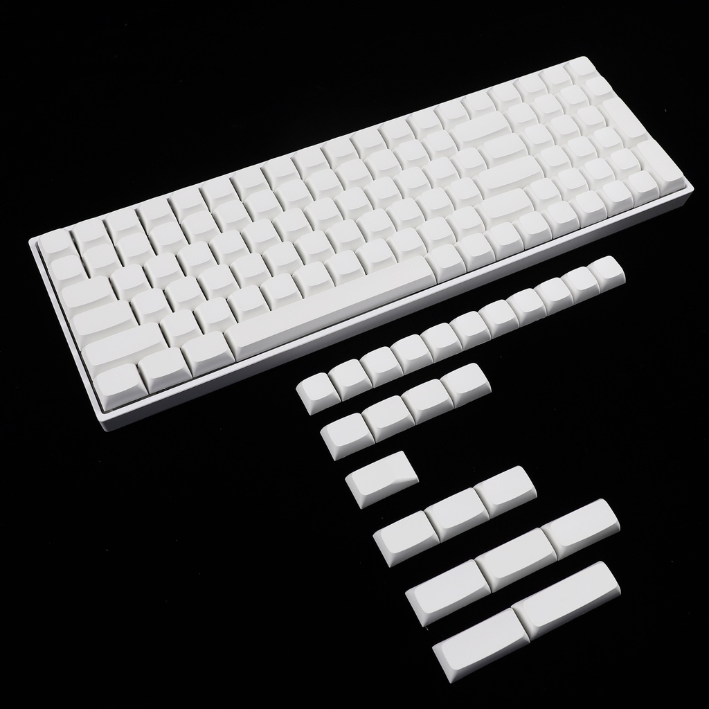 Nút Bàn Phím PBT Dày Dặn Màu Trắng ZDA v2 Chuyên Dụng Cho GK61 64 68 96 KBD75 Planck SP64 SP84