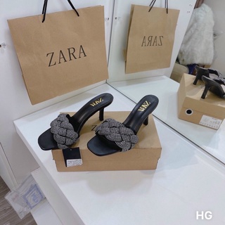 Guốc zara quai tết đá fullbox