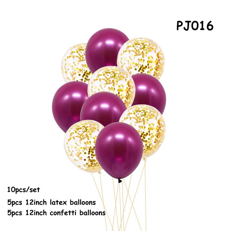 Set 10 bong bóng màu vàng hồng trang trí tiệc cưới