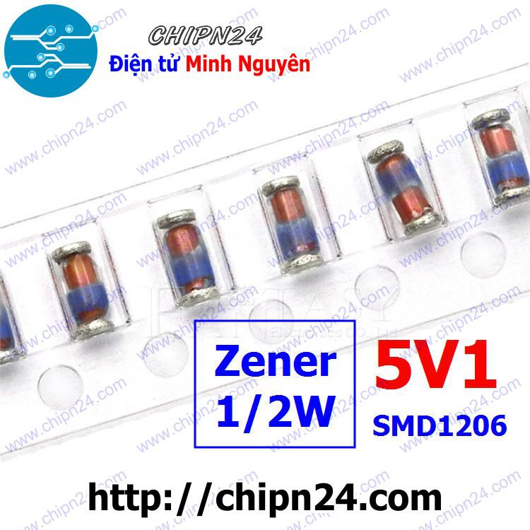 [10 CON] Diode Zener Dán 1/2W 5V1 LL34 SMD1206 ZMM5V1 (5.1V 0.5W)