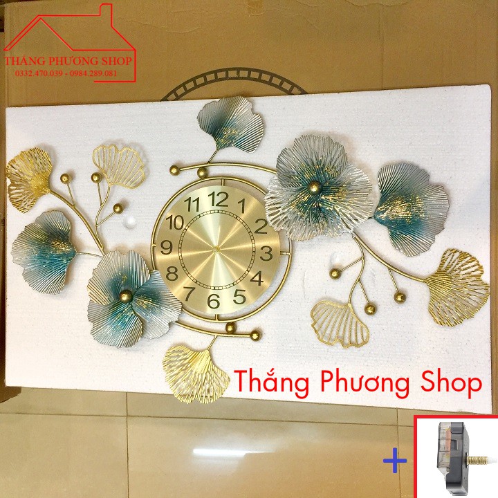 Đồng Hồ Treo Tường Trang Trí Hoa Đông Sương TP-079G (Tặng Máy Đồng Hồ Thay Thế)