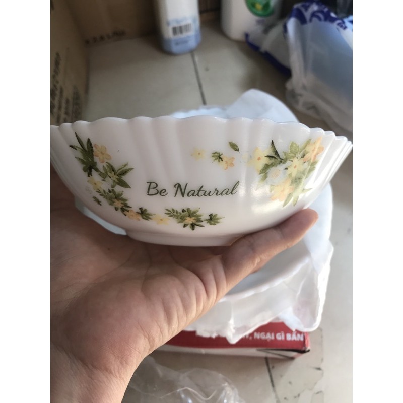BỘ 3 TÔ SỨ NGỌC HOA VÀNG PATEL
