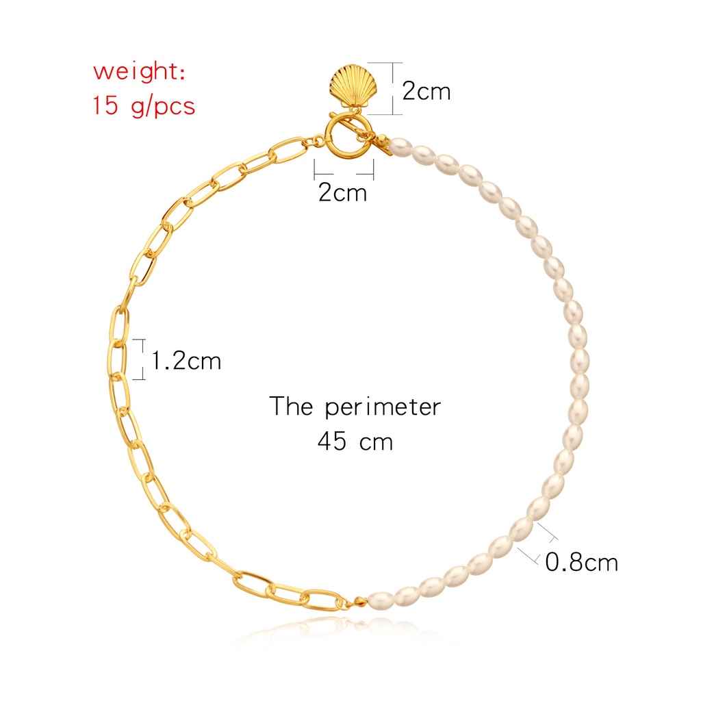 Vòng cổ Hình Vỏ Sò Đính Ngọc Trai Thời Trang Dành Cho Nữ