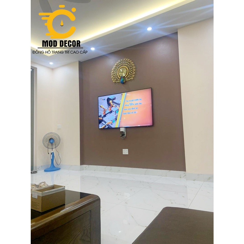 Đồng hồ treo tường kim trôi công đơn 912 siêu sang, siêu đẹp