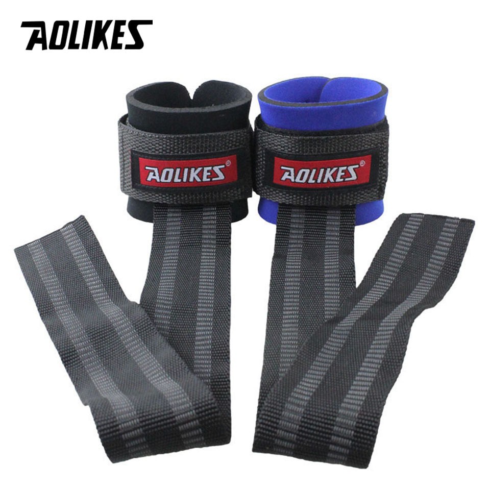 Dây kéo lưng trợ lực cổ tay AOLIKES A-7638 phù hợp nâng tạ tập gym sports fitness protection help wristbands