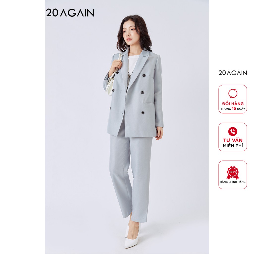 Quầu tây âu nữ 20AGAIN thiết kế ống rộng công sở thanh lịch tôn dáng QBW1137