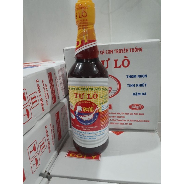 Nước mắm truyền thống Tư Lò Kiên Giang 6 chai 500ml 42 độ đạm