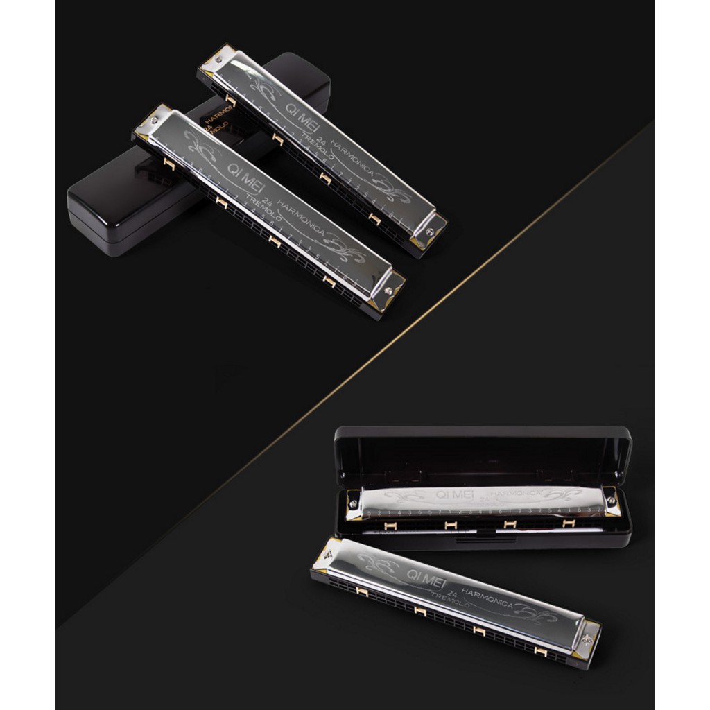 KÈN HARMONICA QI MEI 24 LỖ 2 HÀNG CAO CẤP