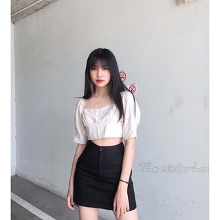 Áo Croptop Thắt Nơ Lưng Chất Đũi Nhật