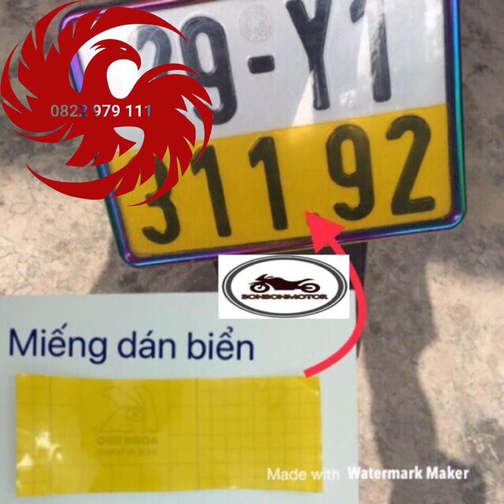 Decal Dán Biển Số Xe