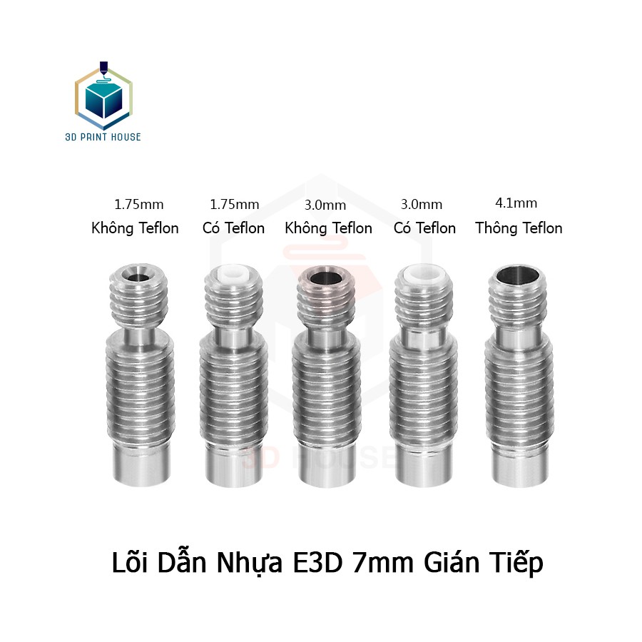 Lõi Dẫn Nhựa E3D V6 Gián Tiếp 7mm Máy In 3D