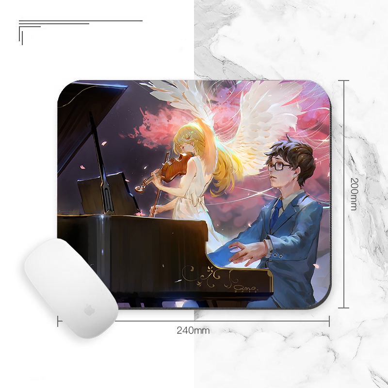 Miếng lót chuột IN HÌNH Shigatsu wa kimi no uso Tháng tư là lời nói dối của em anime chibi tiện lợi xinh xắn