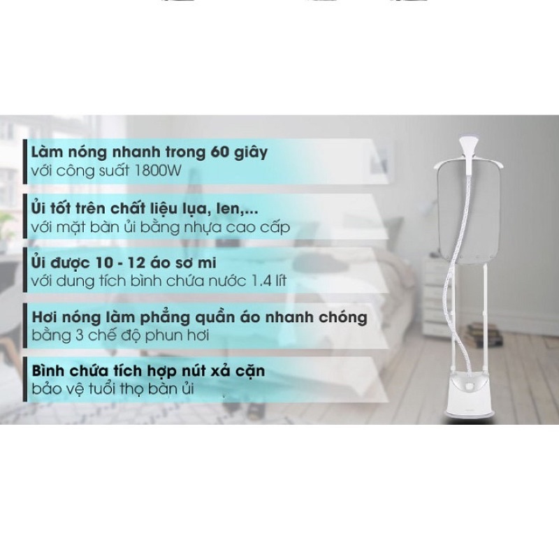 Bàn ủi hơi nước đứng Philips GC487, Hàng phân phối chính hãng