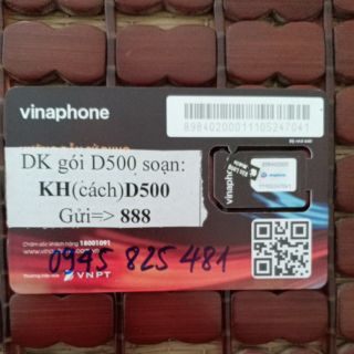 (THANH LÝ) SIM D500 VINA _ VÀO MẠNG CẢ NĂM THẢ GA, ĐÂU RẺ HƠN TRẢ LẠI TIỀN