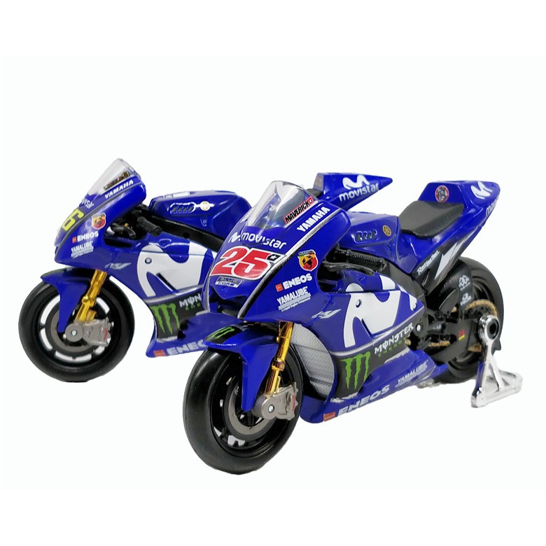 Mô hình xe Moto GP YAMAHA M1 tỉ lệ 1:18 số 25 Maverick Vinales - MAISTO