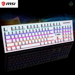 Bàn Phím Cơ Gaming Msi Gk50Z Rgb Có Dây + Công Tắc Màu Trắng / Xanh Dương 104 Phím