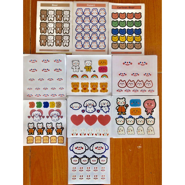 Zanmoo Hà Nội - Sticker DIY 43 hình kute Zanmoo, Sticker trang trí tập,vở, đồ dùng học tập, Vali , bàn học