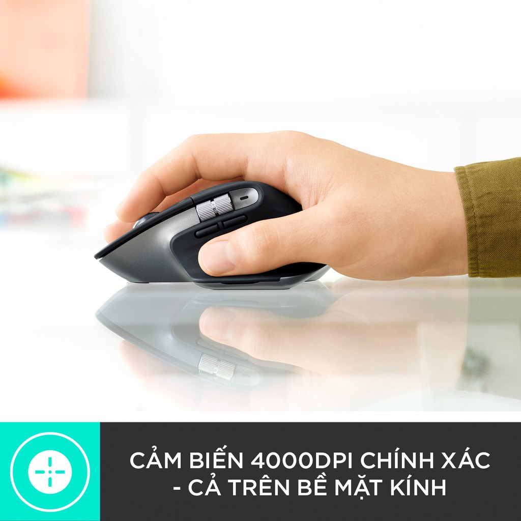 [Mã ELLOGI GIẢM 5% ĐƠN BẤT KỲ]Chuột không dây bluetooth Logitech MX Master 3- Sạc nhanh USB-C, lướt trên mọi bề mặt