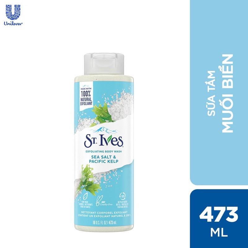 Sữa tắm trắng da, làm mịn, tẩy tế bào chết St.ives 473ml nhập khẩu Mỹ chính hãng
