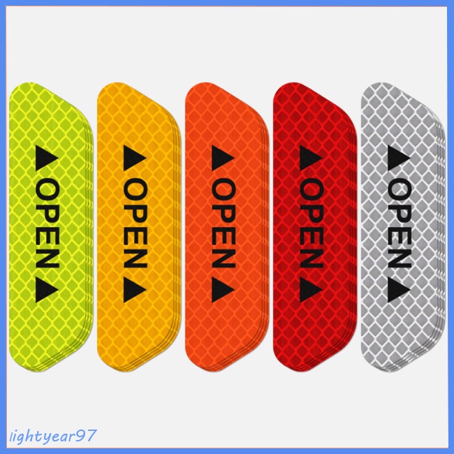 Bộ 4 Miếng Dán Phản Quang Cảnh Báo Mở Cửa Xe Hơi Chống Trầy