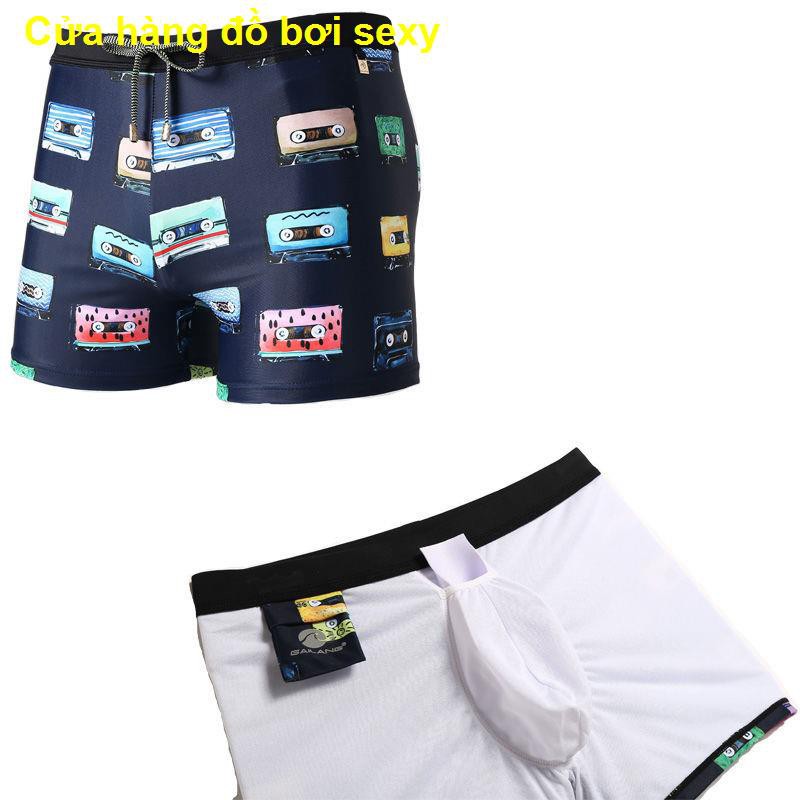 Quần bơi nghỉ dưỡng bãi biển mùa hè Gailang Áo Tắm Nam Boxer 5 điểm nhanh khô đồ chống Xấu Hổ rộng rãi cho người lớn