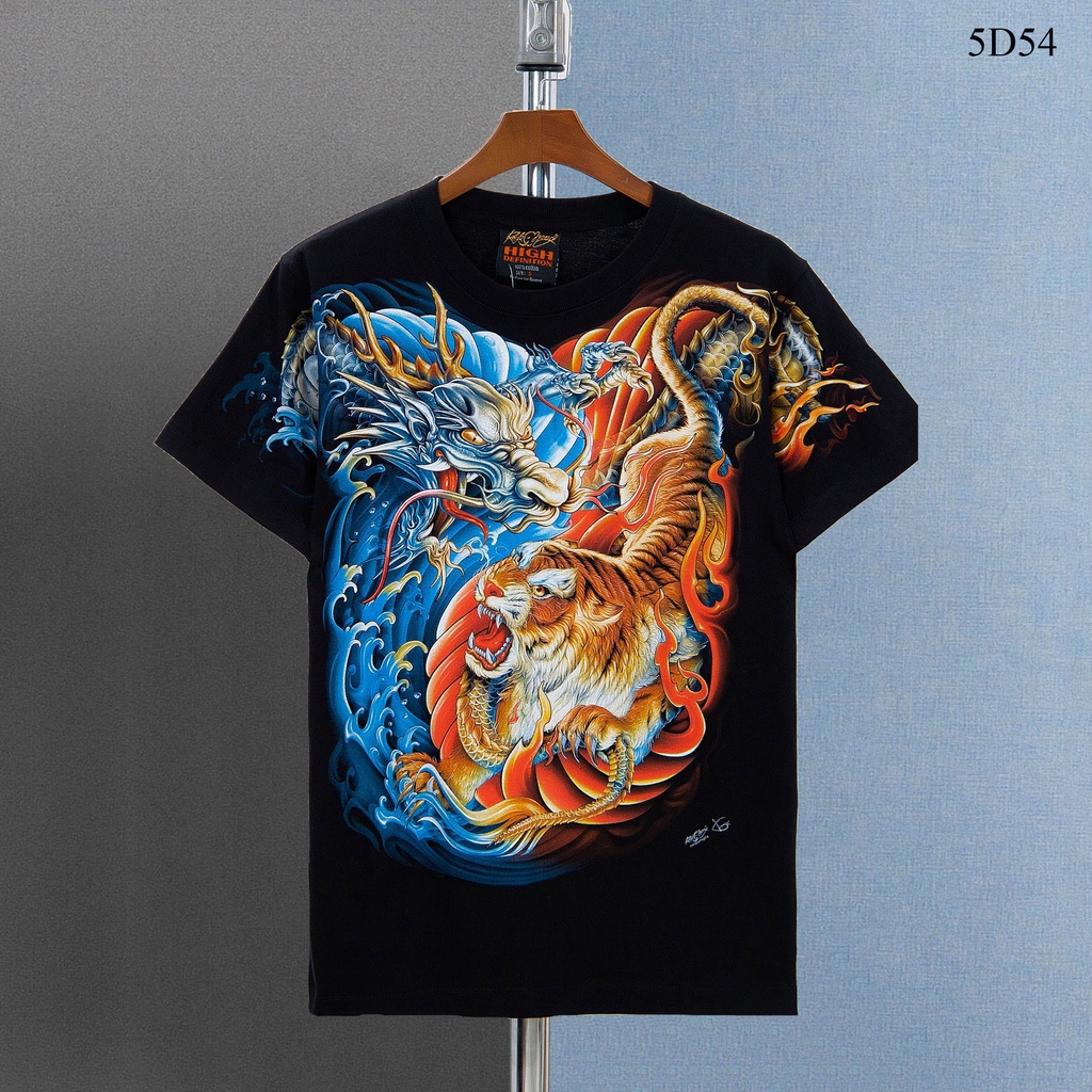 Áo phông nam nữ, áo thun in 5D Thái Lan hình in cao cấp ảnh thật chất cotton - A5D54