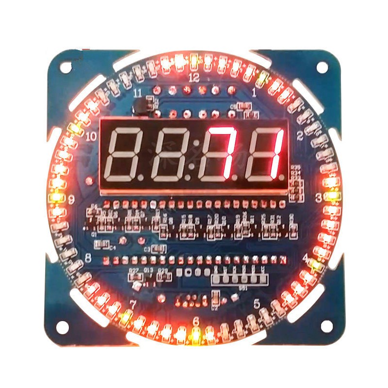 1 Đồng Hồ Điện Tử DS1302 Màn Hình LED Hiển Thị Nhiệt Độ Sáng Tạo