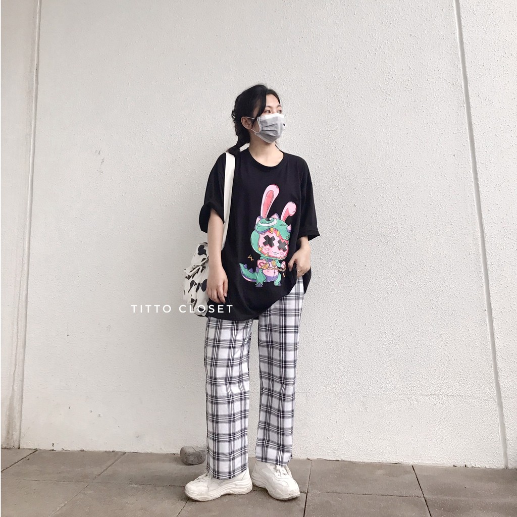 Quần Caro Cullotes Ống Rộng Ulzzang Unisex (Ảnh Thật)