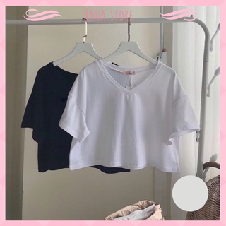 Áo croptop dưới 55kg Cổ tim - Hanastore