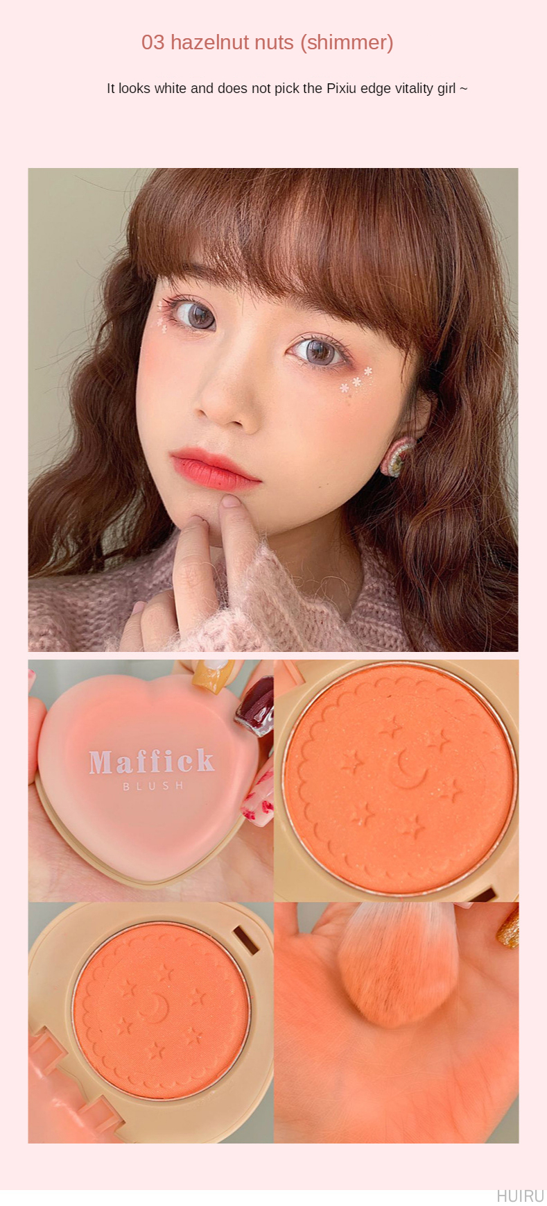 Phấn má Maffick 3 tông màu tùy chọn tạo lớp trang điểm trẻ trung tự nhiên | BigBuy360 - bigbuy360.vn