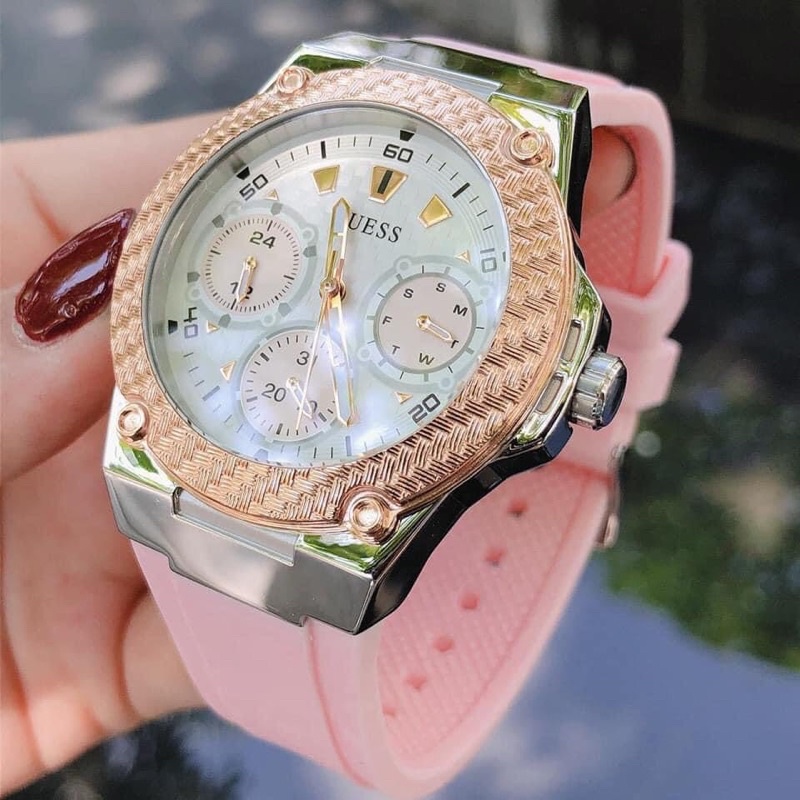Đồng Hồ Nữ Thể Thao GUESS dây silicone 38mm - Hàng nhập Mỹ