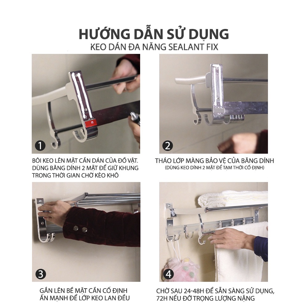 Keo Dán Đa Năng SEALANT FIX Nhiều Size Công Nghệ Đức - Dính Siêu Chắc, Siêu Chịu Lực, Chống Thấm Nước Duashop