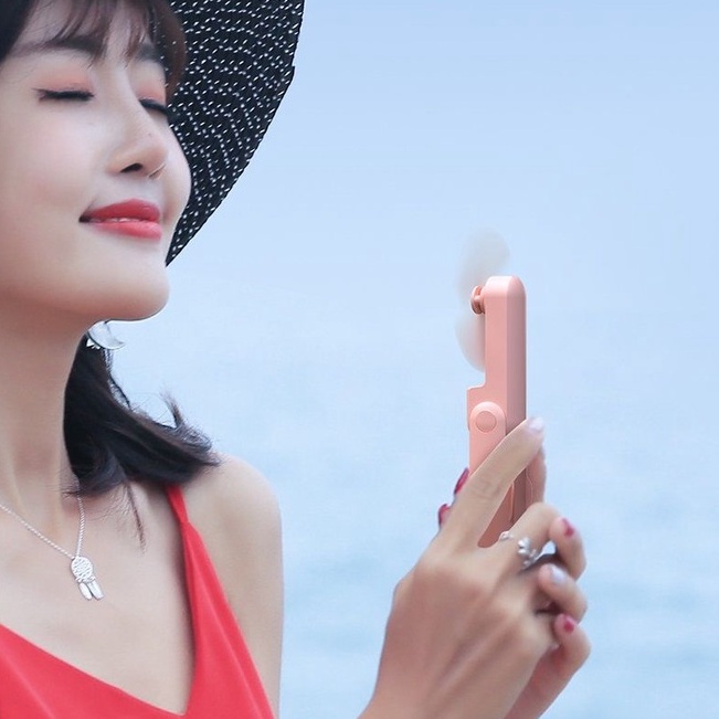 Quạt pin sạc mini gấp gọn cầm tay Monster kiêm pin sạc dự phòng