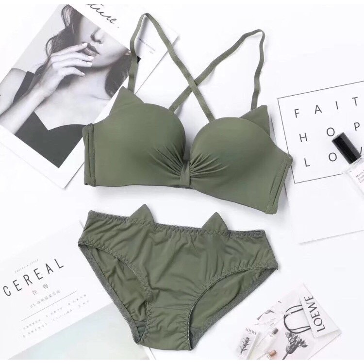 Set Bộ Đồ Lót Tai Mèo Su ôm ngực | BigBuy360 - bigbuy360.vn