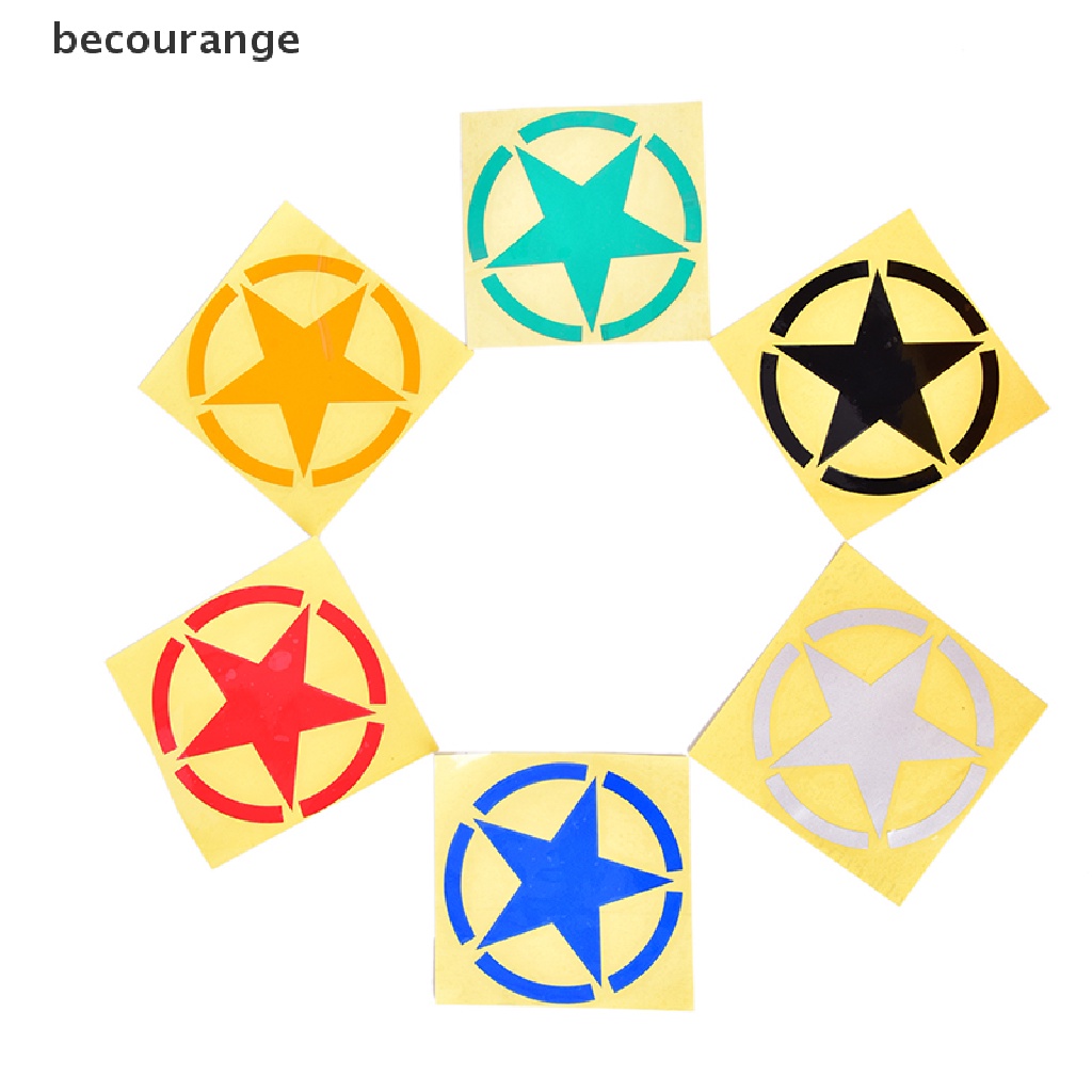 Hình dán phản quang biểu tượng ngôi sao năm cánh nhiều màu sắc thời trang