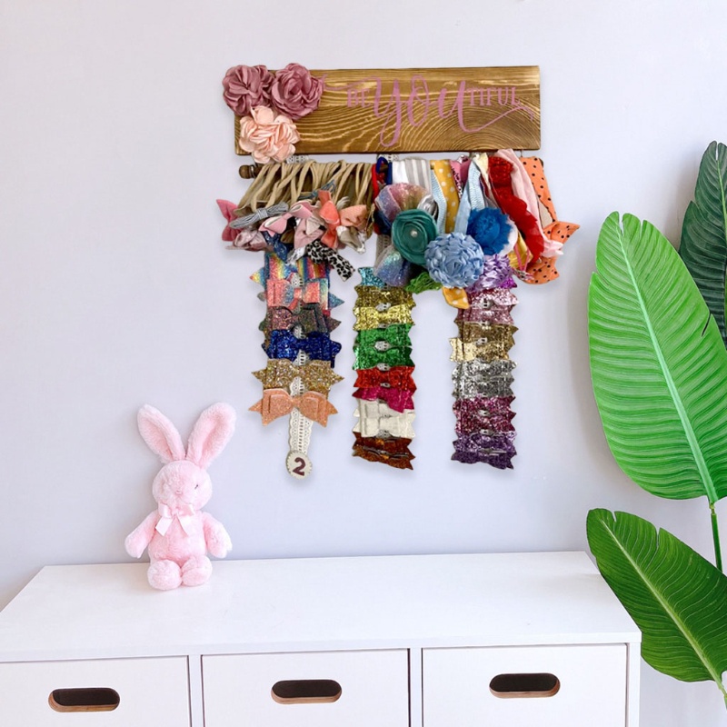 Giá Đỡ Kẹp Tóc / Nơ Bằng Gỗ Độc Đáo Trang Trí Sắp Xếp Gọn Gàng