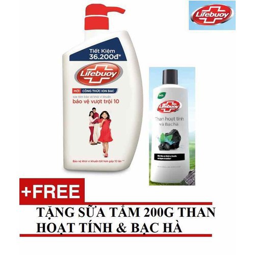 Sữa tắm Lifebuoy ion bạc 850g