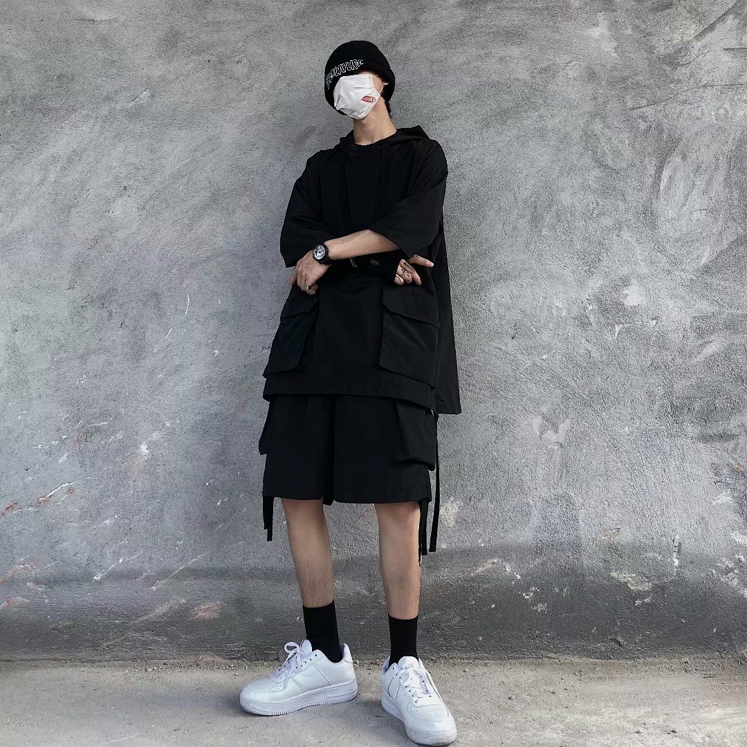 Set Áo Hoodie Và Quần Short Thời Trang Phong Cách Năng Động Dành Cho Nam