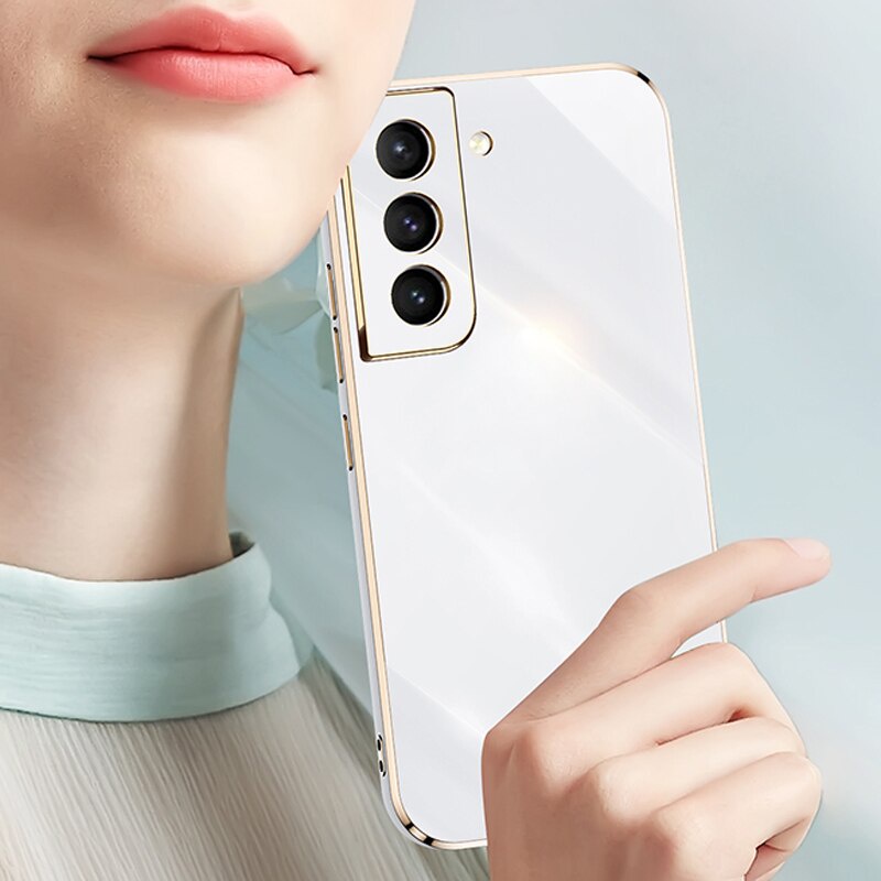 Ốp điện thoại chống sốc mạ viền thời trang cho Samsung Galaxy S21 Ultra S21+ 5G S21 Plus S20 Ultra M32 4G S20 FE
