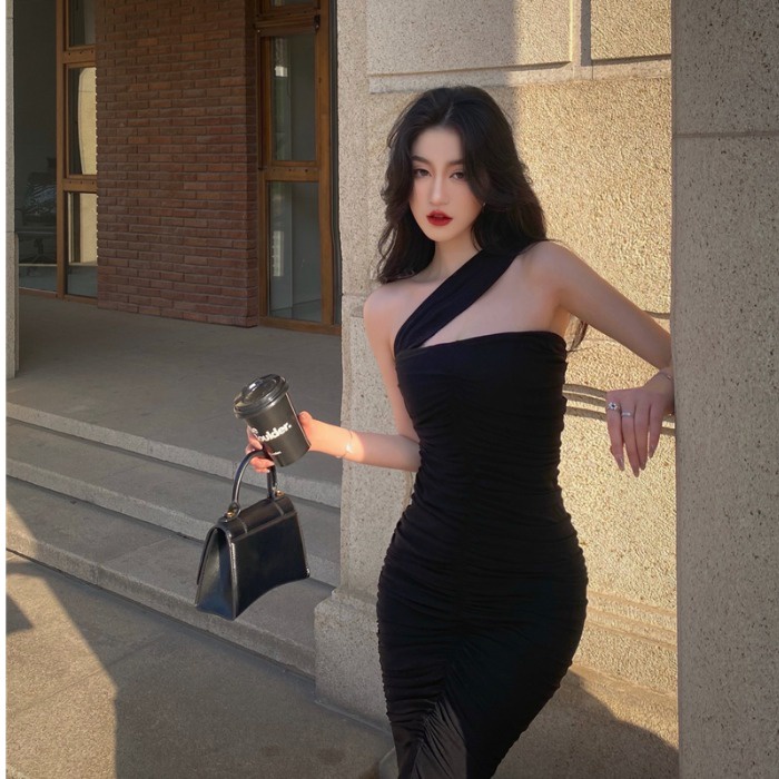 VÁY ĐẦM NHÚN QUÂY ôm BODY hàng Quảng châu order V74857