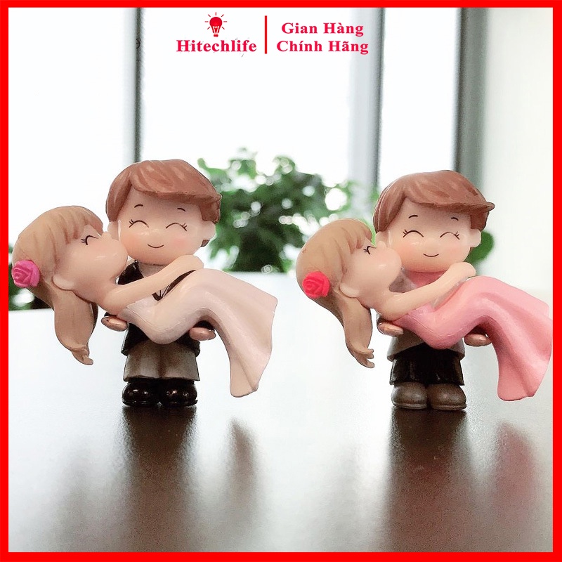 Trang Trí Ô Tô Bàn Làm Việc Phòng Khách Set Cô Dâu Chú Rể Siêu Cute - Phụ Kiện Decor Xe Hơi Hitechlife Cao Cấp Giá Rẻ