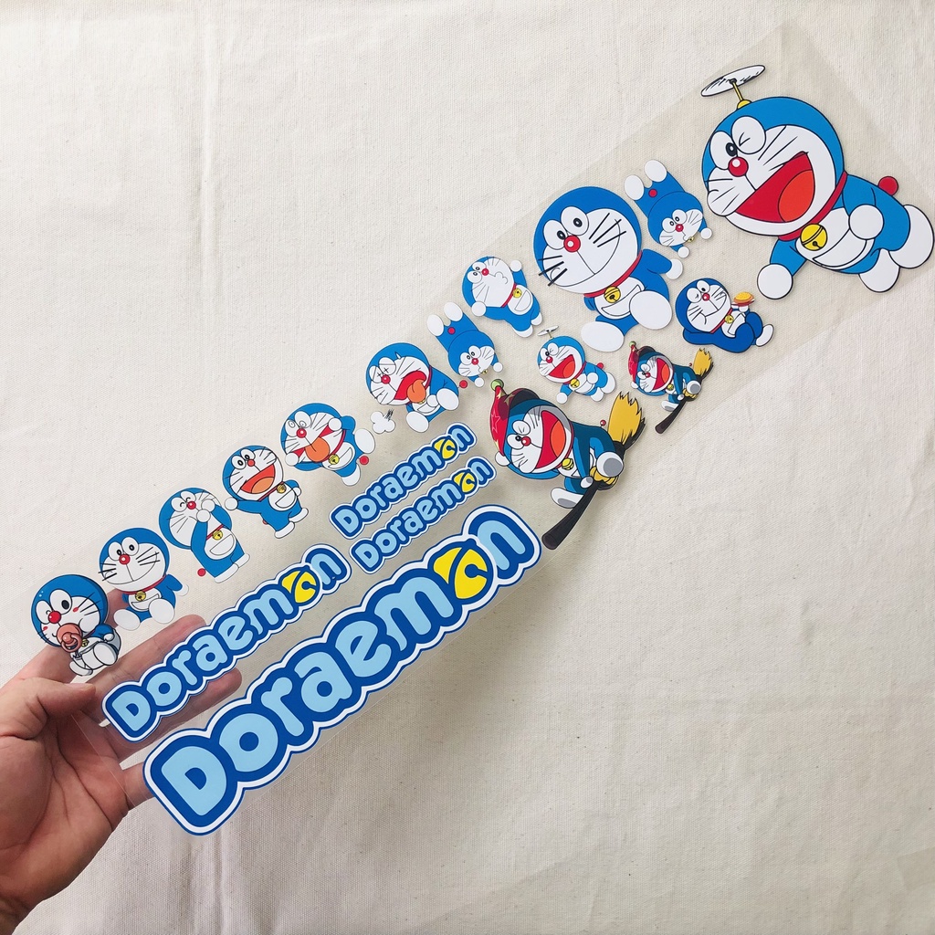 HÌNH ỦI ÁO DORAEMON - Set HÌNH ỦI NHIỆT DORAEMON đủ mọi kích thước ủi đa dạng quần áo.